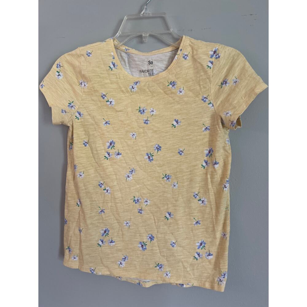So Favorite Tee Yellow with flowers 10/12 - Picture 3 of 4